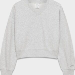 Aritzia Cozy Sweatfleece Boyfriend V-neck Sweatshirt NWT